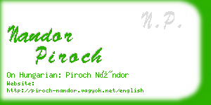 nandor piroch business card